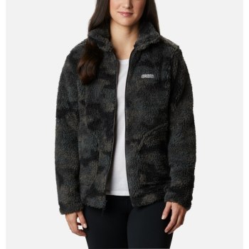 Columbia Ženske Jakne - Winter Pass Sherpa Full Zip Crne Maskirne | VDPU-35924
